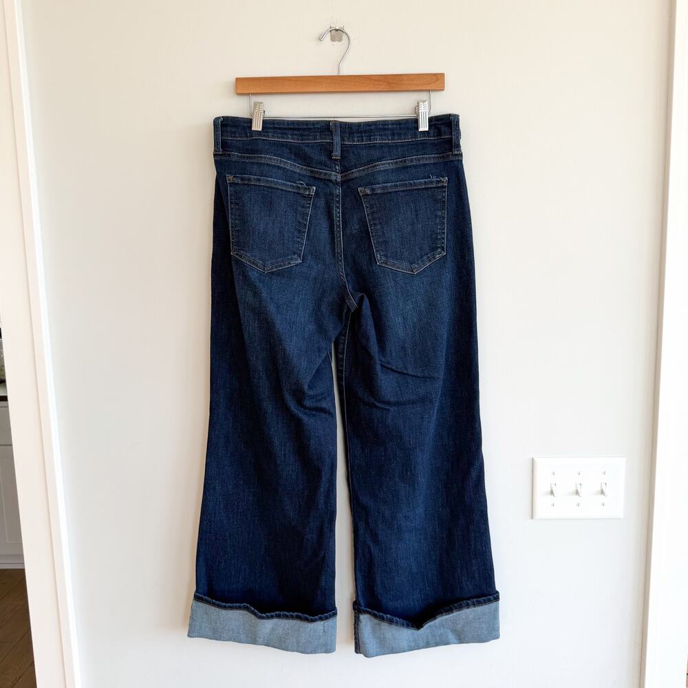 KUT From The Kloth Meg Fab Ab Wide Leg Wide Leg Cuffed Hem Jeans Blue 10 - Picture 3 of 10
